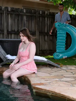 NaughtyMag Teen newcomer Lilibet gets her curves worshiped by a stud before he fucks her pussy and jizzes on her DD-cup boobs and face