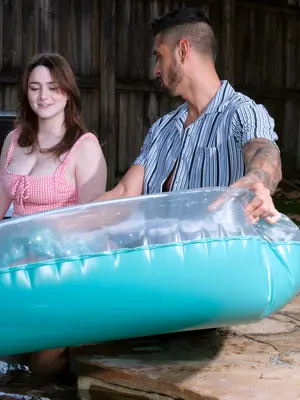 NaughtyMag Teen newcomer Lilibet gets her curves worshiped by a stud before he fucks her pussy and jizzes on her DD-cup boobs and face