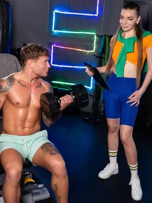 FitnessRooms Arina Shy - Squirting on fit guys big cock - 073024